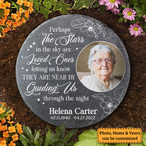 Our Loved Ones Are Near By - Personalized Memorial Stone, Human Grave Marker - Upload Image, Memorial Gift, Sympathy Gift