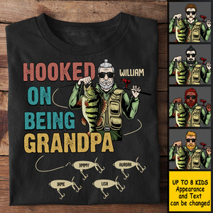 Accro à être grand-père - Cadeau pour papa, grand-père - T-shirt unisexe personnalisé, sweat à capuche