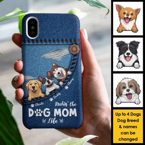 La vie d'une maman de chien : la meilleure maman de chien au monde ! Cadeau pour maman de chien, coque de téléphone personnalisée