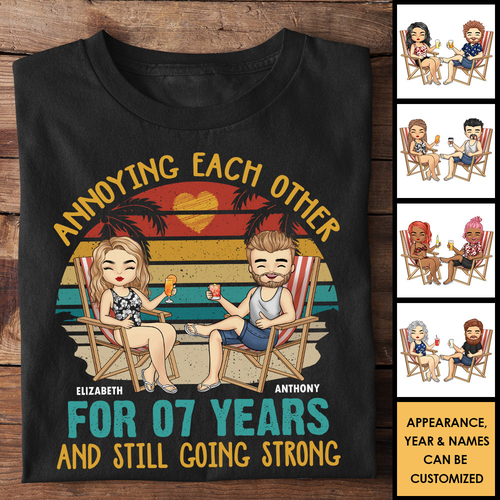 Couple Annoying Each Other - Personalized Unisex T-shirt, Hoodie - Gift For Couples, Husband Wife