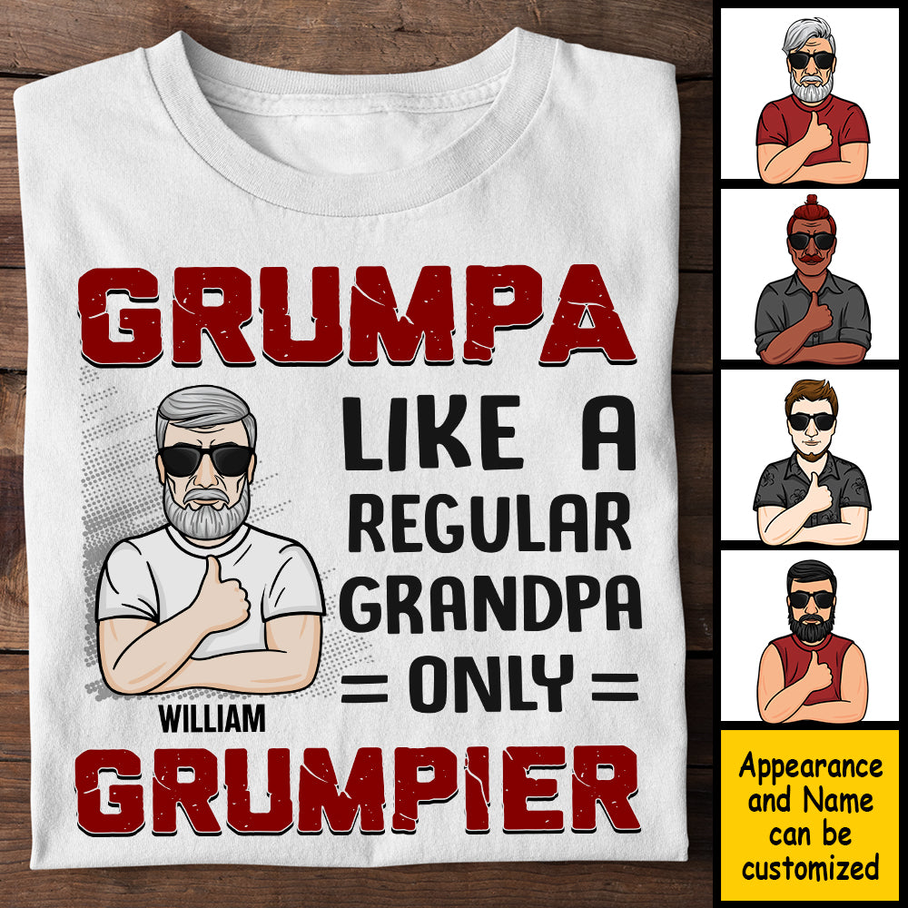 Grumpa comme un grand-père ordinaire - Cadeau pour papa, grand-père - T-shirt unisexe personnalisé, sweat à capuche