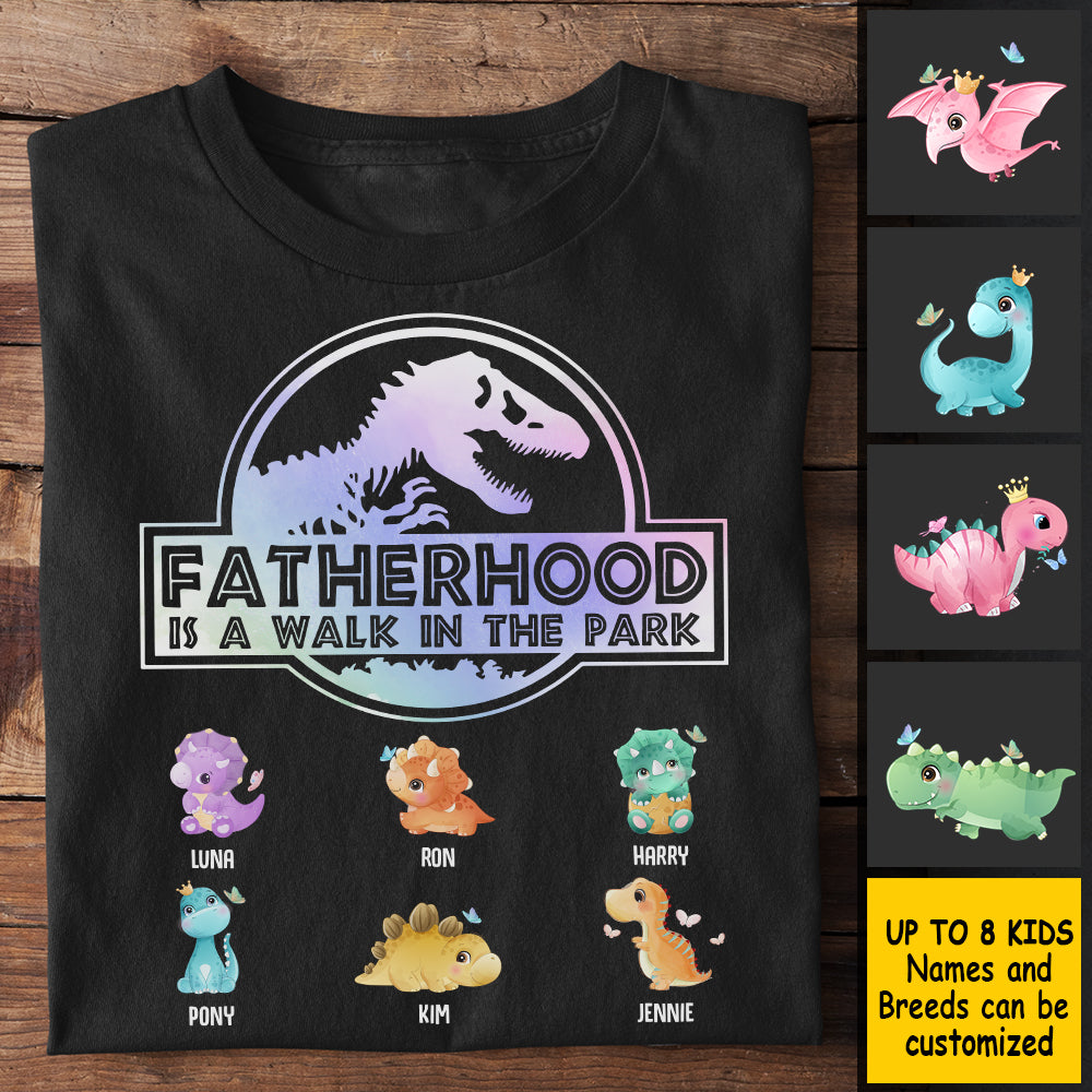 La paternité, c'est comme une promenade au parc ! Cadeau pour papa et grand-père ! T-shirt et sweat à capuche unisexe personnalisé