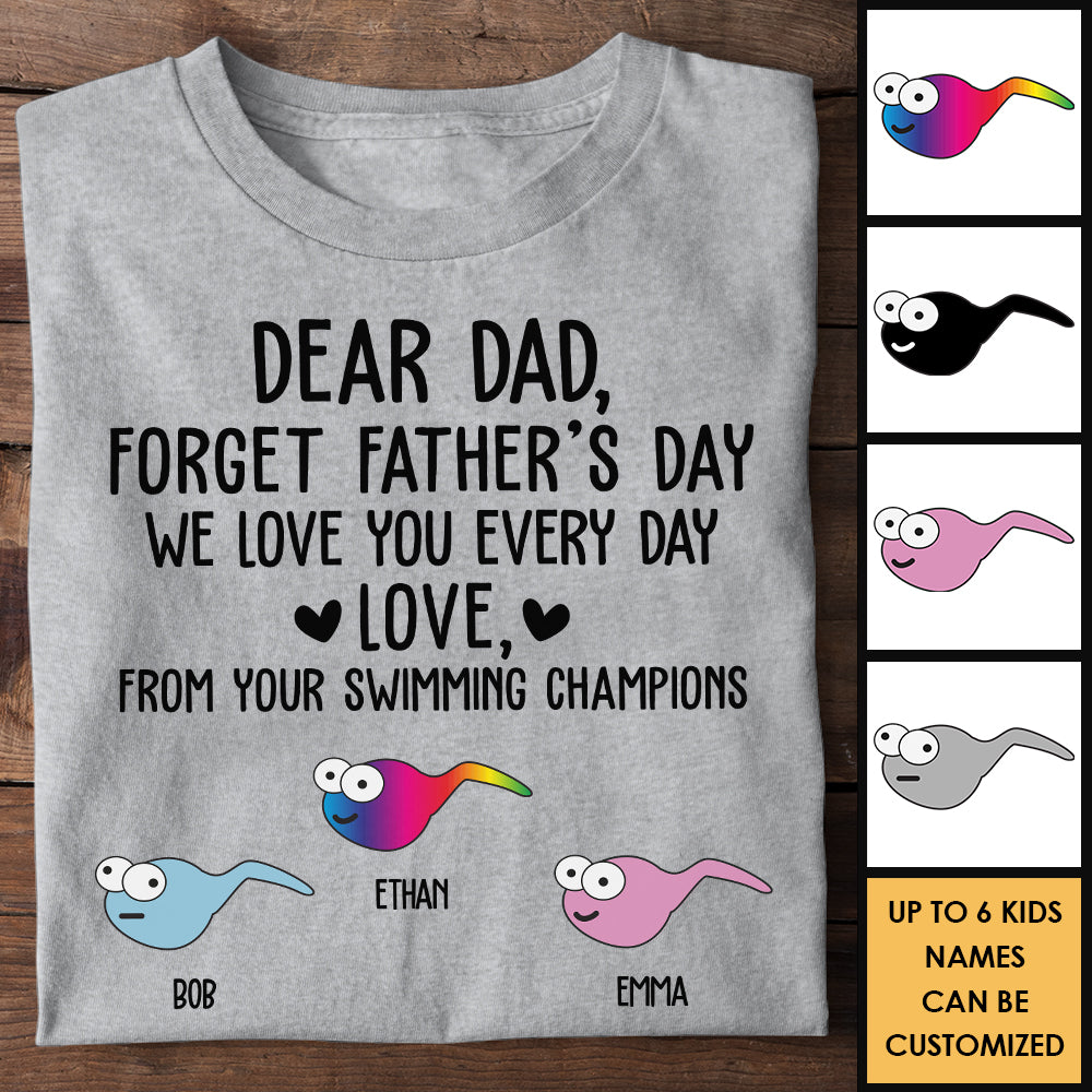 Cher papa, nous t'aimons tous les jours - Cadeau pour la fête des pères - T-shirt unisexe personnalisé, sweat à capuche