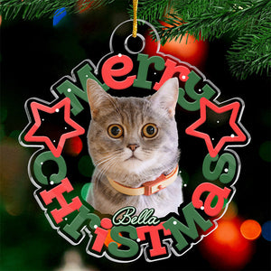 Testeur de biscuits officiel avec photo personnalisée - Décoration personnalisée pour chien et chat - Forme personnalisée en acrylique - Cadeau de Noël pour propriétaires et amoureux des animaux