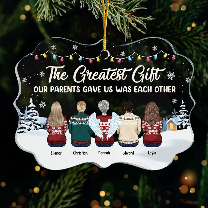 Le plus beau cadeau de Noël - Décoration de Noël personnalisée en acrylique en forme de Benelux - Cadeau pour frères et sœurs, cadeau de Noël