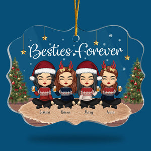 Nous sommes les meilleurs amis pour toujours - Décoration de Noël personnalisée en acrylique en forme de Benelux - Cadeau pour meilleure amie, meilleure amie, sœur, cadeau d'anniversaire pour meilleure amie et amie, cadeau de Noël