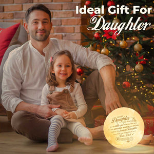 Ma précieuse fille, ma petite fille - Lampe lunaire - À ma fille, cadeau pour fille, cadeau de papa pour fille, cadeau d'anniversaire pour fille, cadeau de Noël