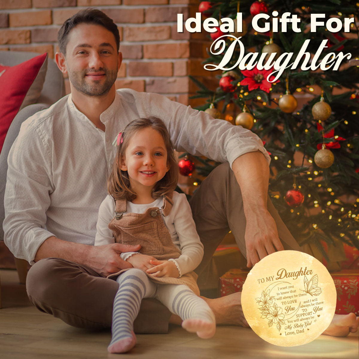 Tu seras toujours ma petite fille - Lampe de lune - À ma fille, cadeau pour fille, cadeau de papa pour fille, cadeau d'anniversaire pour fille, cadeau de Noël