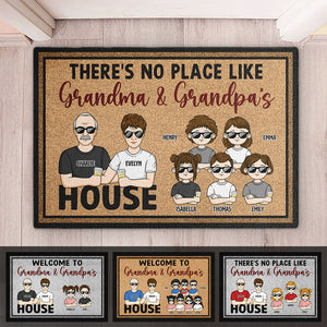 Il n'y a pas de meilleur endroit que la maison de grand-père et grand-mère - Tapis décoratif personnalisé pour la famille - Cadeau pour grand-mère et grand-père