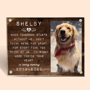 I'm Always Inside Your Heart - Memorial Personalized Custom Acrylic Magnetic Photo Frame - Sympathy Gift, Gift For Pet Owners, Pet Lovers