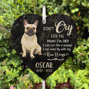 Photo personnalisée de chiot, je t'aime tellement - Mémorial personnalisé, ardoise de jardin et crochet - Cadeau de condoléances, cadeau pour les propriétaires d'animaux, les amoureux des animaux