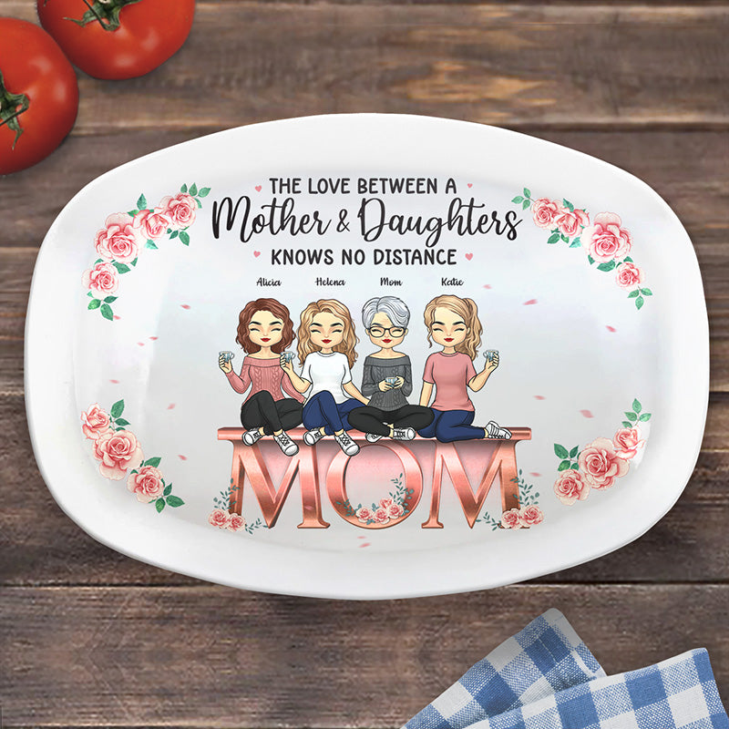 L'amour entre mère et fille - Plateau personnalisé pour la famille - Cadeau de fête des mères et d'anniversaire pour maman