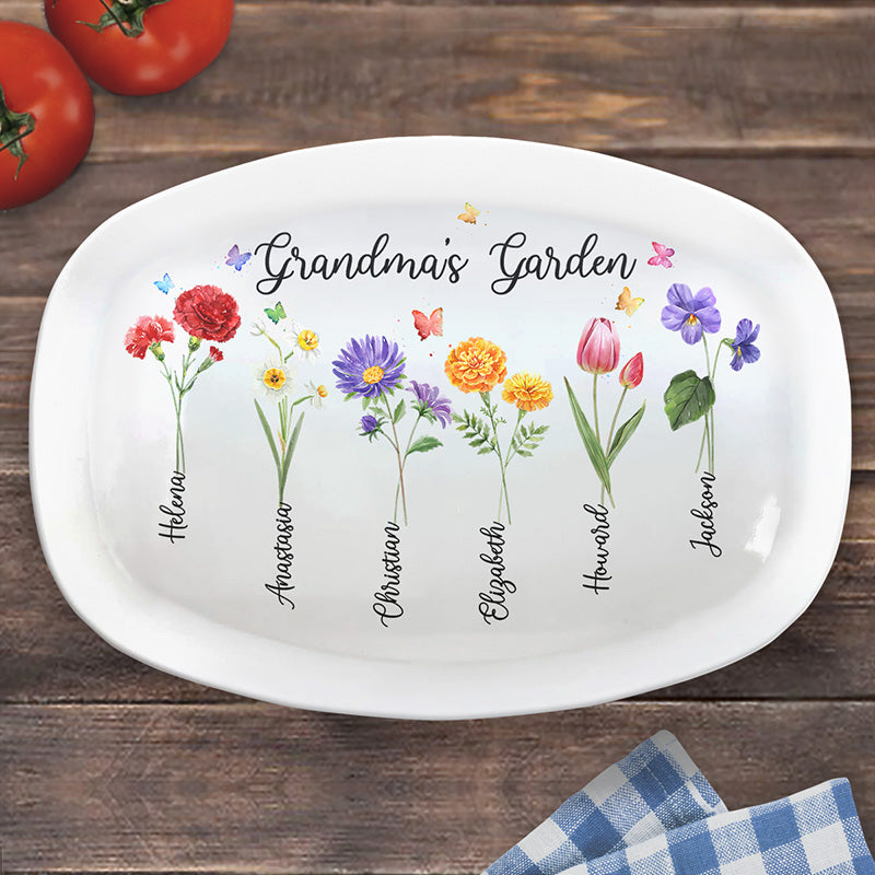 Le jardin de grand-mère est génial - Plateau personnalisé pour la famille - Cadeau de fête des mères et d'anniversaire pour grand-mère