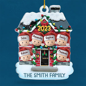 La joie de Noël se retrouve en famille - Décoration personnalisée pour la famille - Forme personnalisée en acrylique - Cadeau de Noël pour les membres de la famille