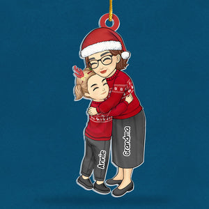 Tu rends mon cœur heureux à Noël - Ornement personnalisé pour la famille - Forme personnalisée en acrylique - Cadeau de Noël pour maman, grand-mère
