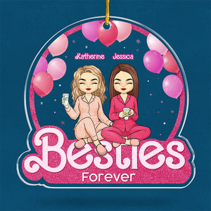 Merci pour tout - Ornement personnalisé Bestie - Forme personnalisée en acrylique - Cadeau de Noël pour meilleures amies, meilleures amies, sœurs