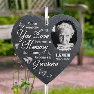 Souvenirs photo personnalisés avec vous êtes un trésor - Ardoise et crochet de jardin commémoratif personnalisés - Cadeau de condoléances, cadeau pour les membres de la famille