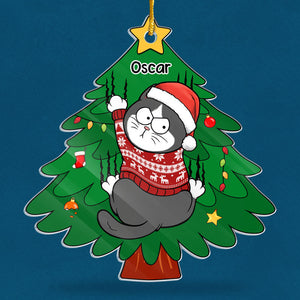 Jingle Cats All The Way - Décoration personnalisée en acrylique pour chat - Cadeau de Noël pour les propriétaires et les amoureux des animaux