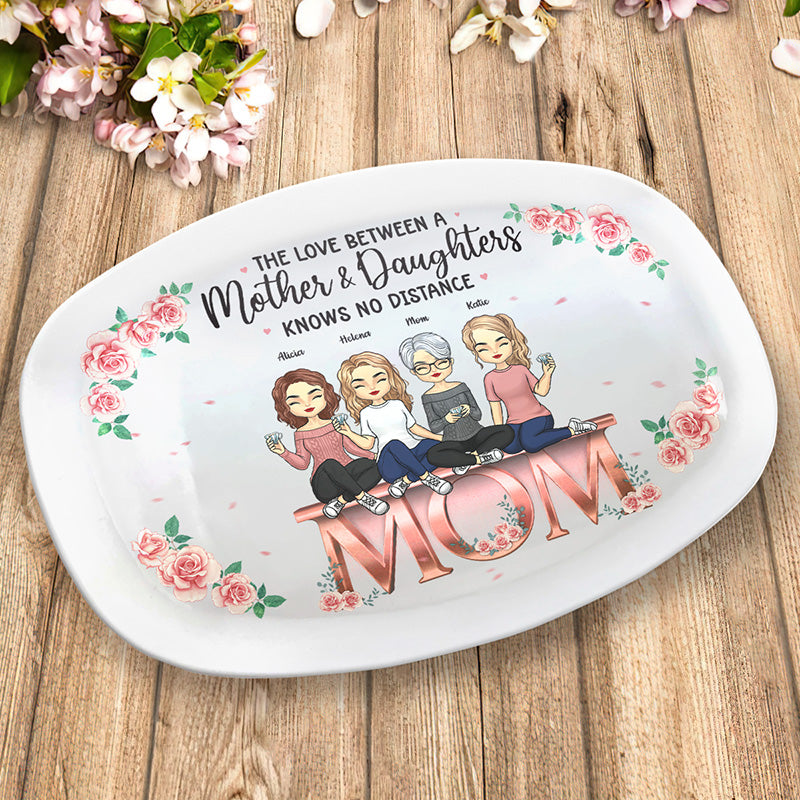 L'amour entre mère et fille - Plateau personnalisé pour la famille - Cadeau de fête des mères et d'anniversaire pour maman