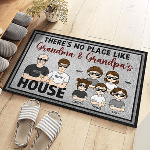 Il n'y a pas de meilleur endroit que la maison de grand-père et grand-mère - Tapis décoratif personnalisé pour la famille - Cadeau pour grand-mère et grand-père