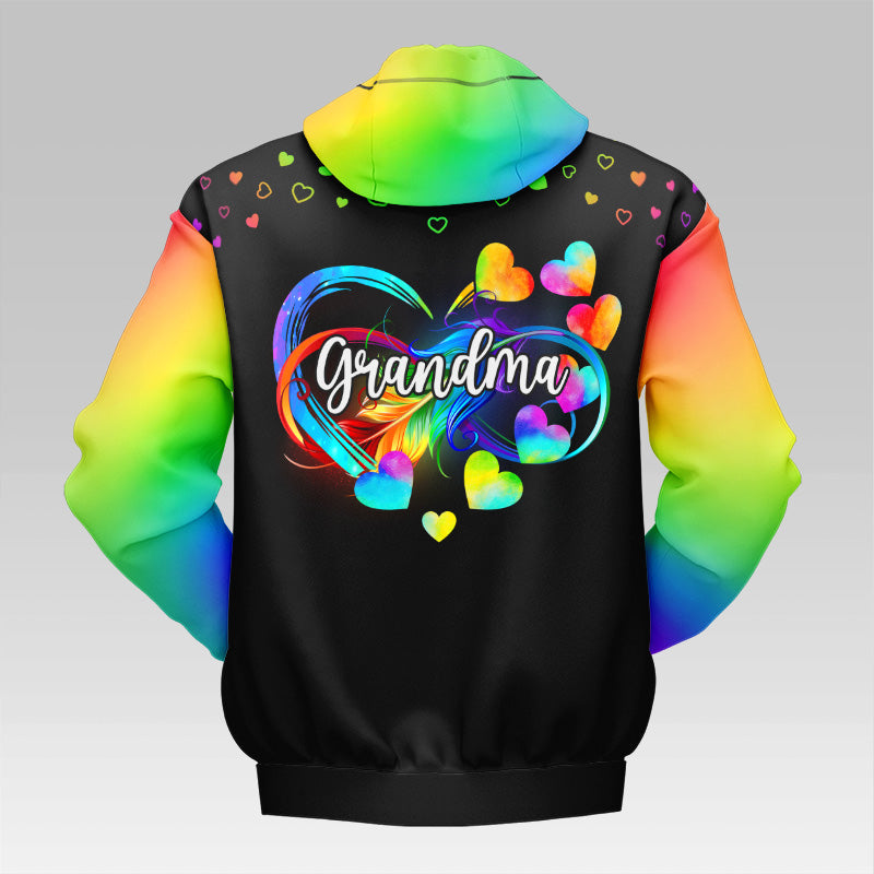 Grand-mère est une bénédiction - Sweat à capuche unisexe personnalisé imprimé sur toute la surface - Fête des Mères, cadeau pour grand-mère