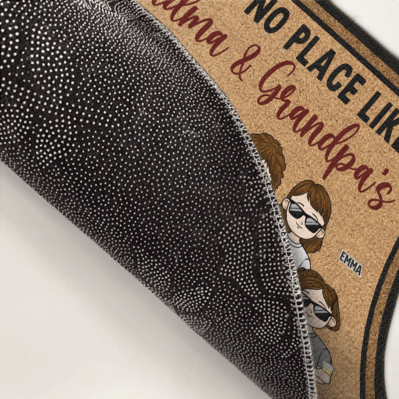 Il n'y a pas de meilleur endroit que la maison de grand-père et grand-mère - Tapis décoratif personnalisé pour la famille - Cadeau pour grand-mère et grand-père