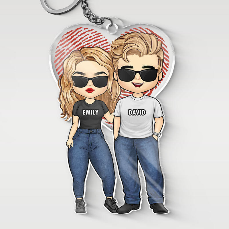 Je suis reconnaissant de t'avoir dans ma vie - Porte-clés personnalisé en acrylique en forme de cœur pour couple - Cadeau pour mari et femme, anniversaire