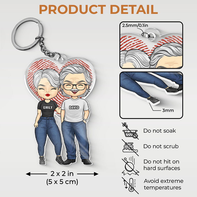 Je suis reconnaissant de t'avoir dans ma vie - Porte-clés personnalisé en acrylique en forme de cœur pour couple - Cadeau pour mari et femme, anniversaire