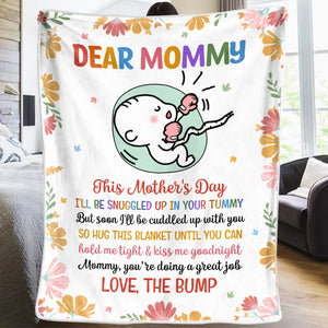 Maman, tu fais du bon travail - Couverture personnalisée pour bébé - Cadeau de naissance, cadeau pour la première maman