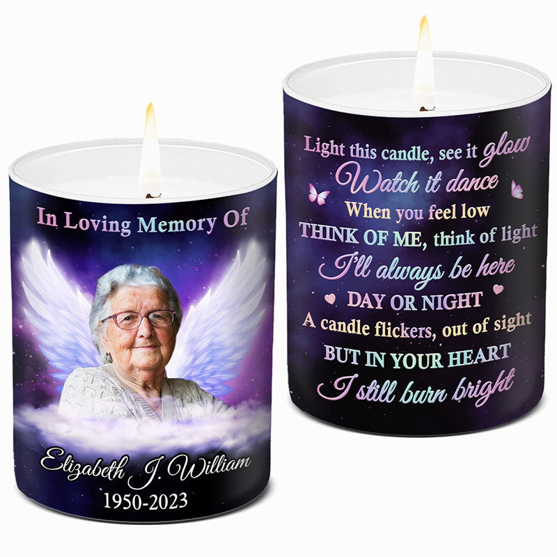 Custom Photo I'll Always Be Here - Memorial Personalized Custom Smokeless Scented Candle - Memorial Gift, Sympathy Gift For Family Members