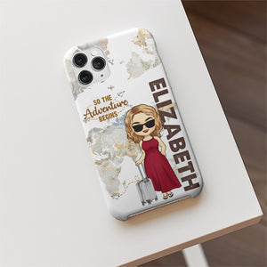 Alors l'aventure commence - Étui de téléphone personnalisé pour voyage - Cadeau pour les amoureux du voyage