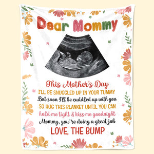 Custom Photo Mommy, You Are Doing A Great Job - Family Personalized Custom Baby Blanket - Baby Shower Gift, Gift For First Mom