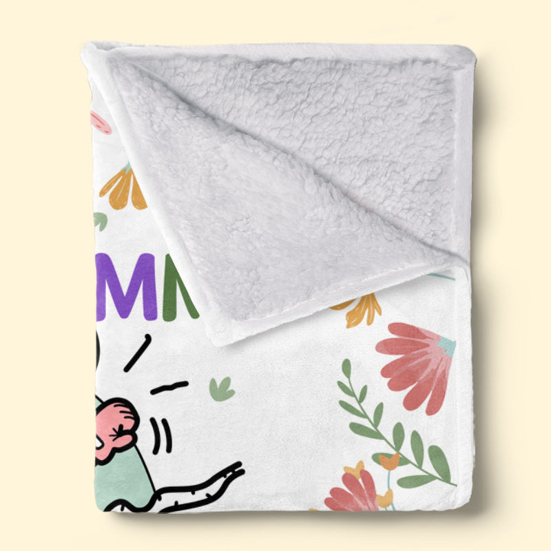 Maman, tu fais du bon travail - Couverture personnalisée pour bébé - Cadeau de naissance, cadeau pour la première maman
