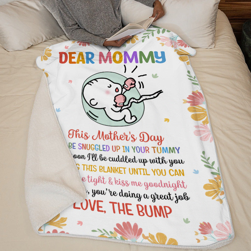 Maman, tu fais du bon travail - Couverture personnalisée pour bébé - Cadeau de naissance, cadeau pour la première maman