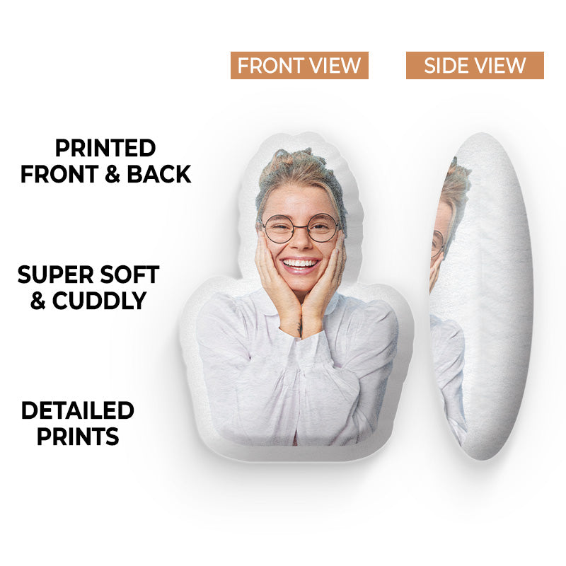 Photo personnalisée pour nos proches - Coussin personnalisé en forme de famille - Cadeau pour les membres de la famille
