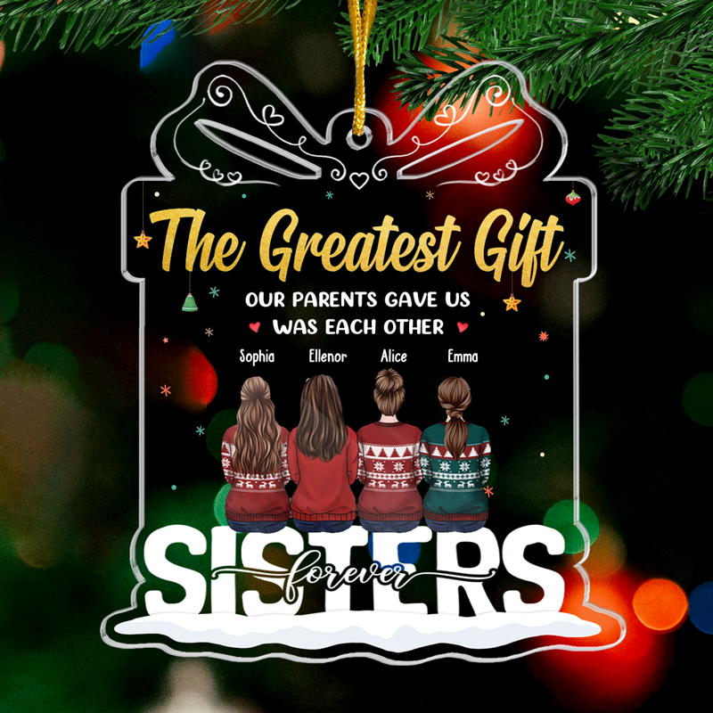Meilleurs frères et sœurs de tous les temps - Décoration personnalisée pour la famille - Boîte cadeau en acrylique - Cadeau de Noël pour les membres de la famille