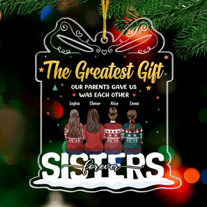 Meilleurs frères et sœurs de tous les temps - Décoration personnalisée pour la famille - Boîte cadeau en acrylique - Cadeau de Noël pour les membres de la famille