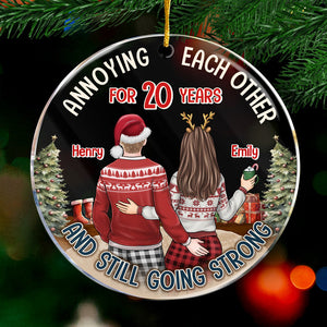 Je suis à toi - Ornement personnalisé pour couple - Forme ronde en acrylique - Cadeau de Noël pour mari et femme, anniversaire