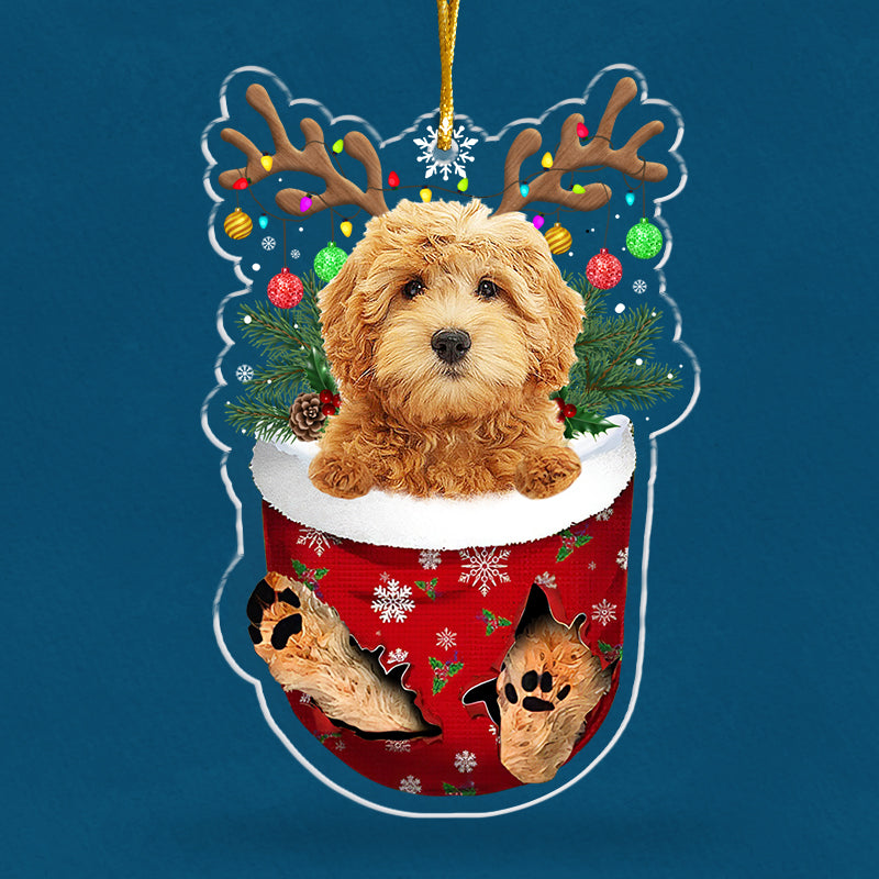 Yappy Holidays - Décoration personnalisée pour chien - Acrylique en forme personnalisée - Cadeau de Noël pour propriétaires et amoureux des animaux