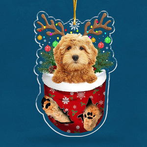 Yappy Holidays - Décoration personnalisée pour chien - Acrylique en forme personnalisée - Cadeau de Noël pour propriétaires et amoureux des animaux