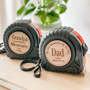 Aimé au-delà de toute mesure - Mètre ruban personnalisé pour la famille - Cadeau de fête des pères, d'anniversaire pour papa ou grand-père