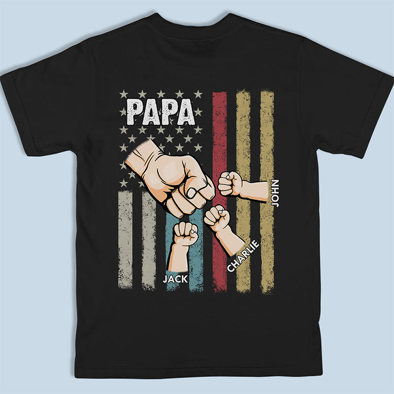 Personne n'est meilleur que mon papa - T-shirt, sweat à capuche, sweat-shirt unisexe personnalisé avec imprimé au dos - Cadeau de fête des pères et d'anniversaire pour papa