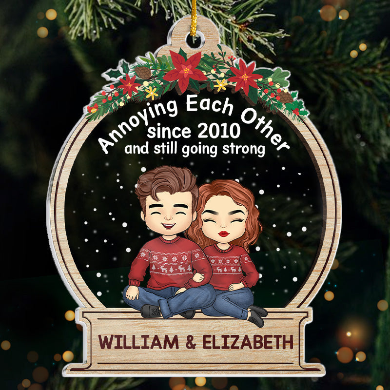 Nous nous ennuyons mutuellement depuis - Ornement personnalisé pour couple - Forme personnalisée en acrylique - Cadeau de Noël pour mari et femme, anniversaire