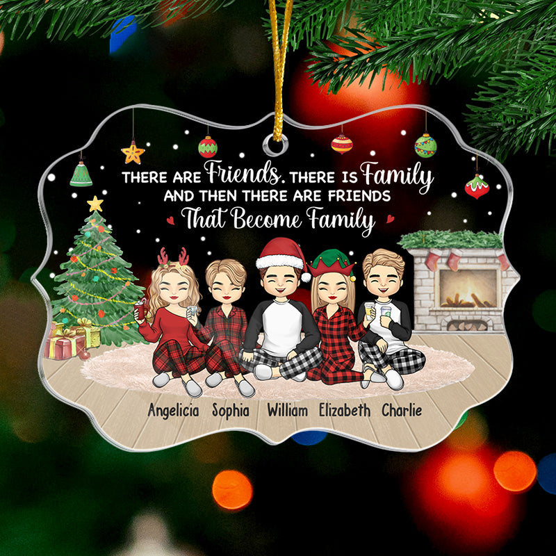 Amis qui deviennent une famille - Décoration personnalisée pour meilleure amie - Forme Benelux en acrylique - Cadeau de Noël pour meilleures amies, meilleures amies, sœurs