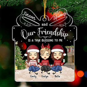 Une vraie bénédiction pour moi - Décoration personnalisée pour meilleure amie - Boîte cadeau en acrylique - Cadeau de Noël pour meilleures amies, meilleures amies, sœurs