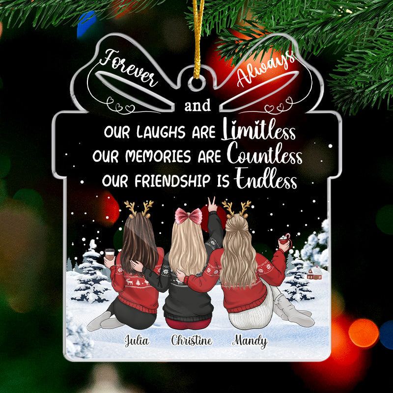 Bons amis et grandes aventures - Décoration personnalisée pour meilleure amie - Coffret cadeau en acrylique - Cadeau de Noël pour meilleures amies, meilleures amies et sœurs