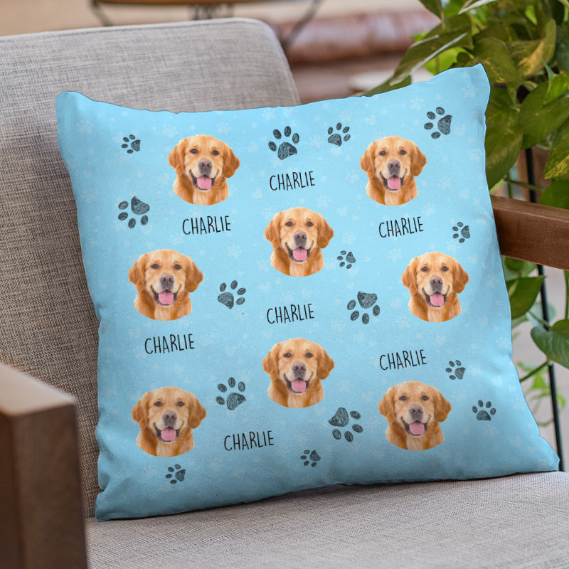 Coussin personnalisé avec photo de mon adorable petit chien et chat – Cadeau pour les propriétaires et les amoureux des animaux