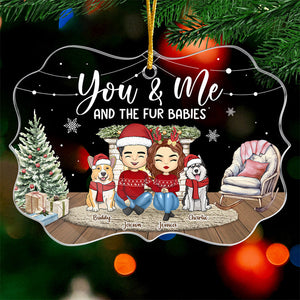 Toi, moi et nos bébés à fourrure - Décoration personnalisée pour chien et chat - En acrylique en forme de Benelux - Cadeau de Noël pour les propriétaires et les amoureux des animaux