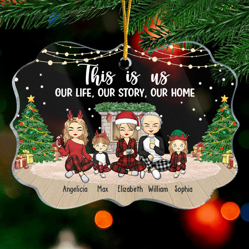 Tous les cœurs rentrent à la maison pour Noël - Décoration familiale personnalisée - Forme Benelux en acrylique - Cadeau de Noël pour les membres de la famille