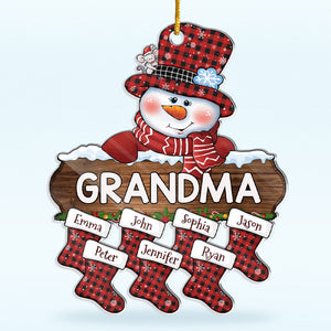La plus belle période de l'année - Décoration personnalisée pour la famille - Forme personnalisée en acrylique - Cadeau de Noël pour grand-mère